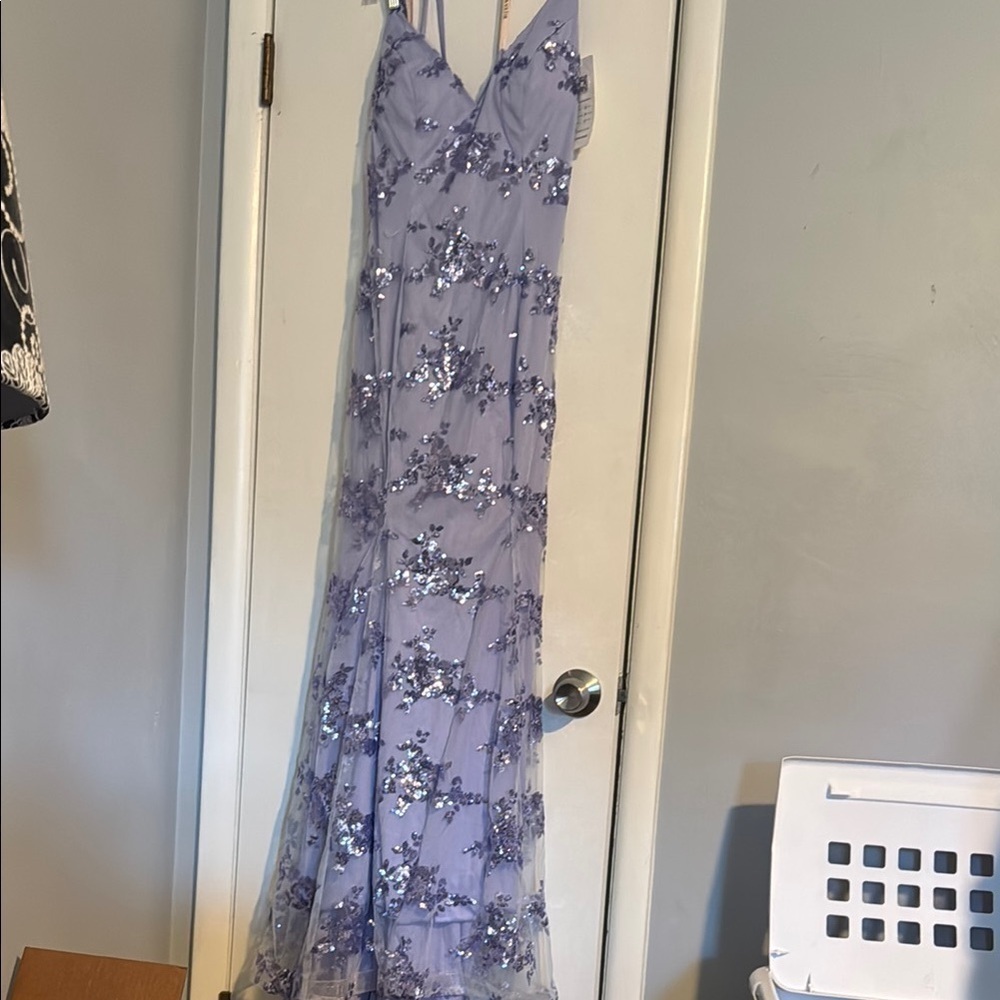 Elegant Lavender Sequin Gown